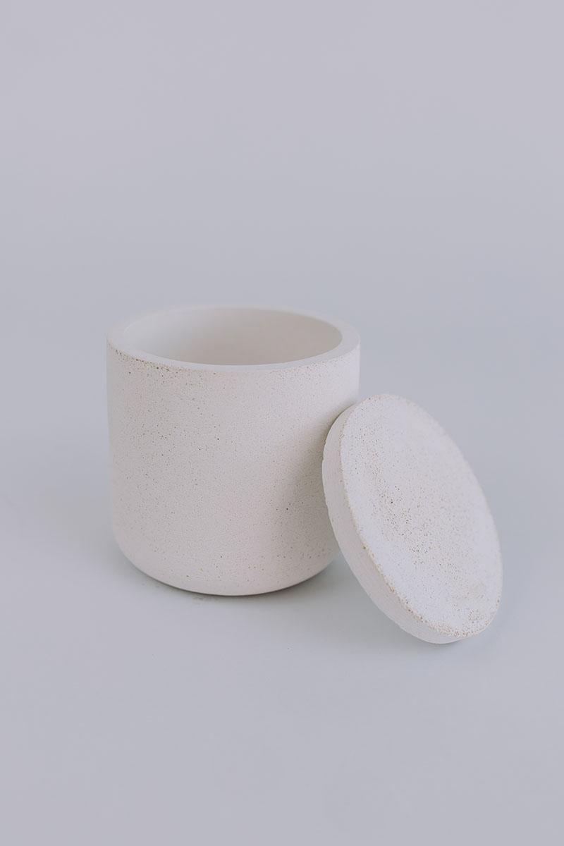 Kit lavabo Quartzo Rosa - Pote com Tampa - 1